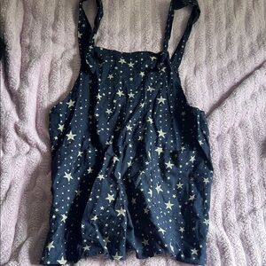 Navy Star Print Sleeveless Top